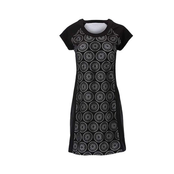 Krimson klover black jasmine laser cut cap sleeve dress size medium - Picture 2 of 7